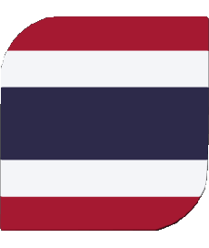 Flags Asia Thailand Square 