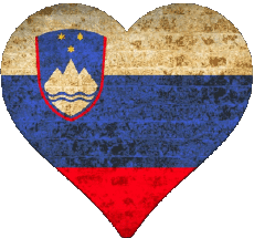 Flags Europe Slovenia Heart 
