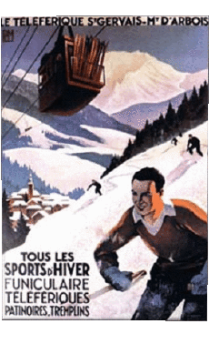 Humor -  Fun KUNST Retro Poster - Orte France Alpes 