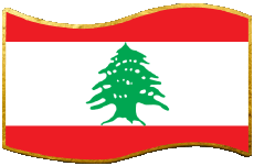 Drapeaux Asie Liban Rectangle 