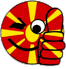 Bandiere Europa Macedonia Faccina - OK 