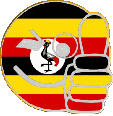 Drapeaux Afrique Ouganda Smiley - OK 