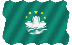 Drapeaux Asie Macao Ondulation 
