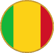 Drapeaux Afrique Mali Rond 
