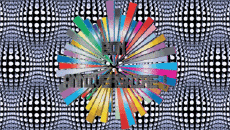 Messages French Bon Anniversaire Abstrait - Géométrique Animated Background 004 