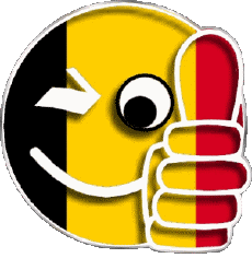 Drapeaux Europe Belgique Smiley - OK 