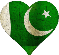 Flags Asia Pakistan Heart 