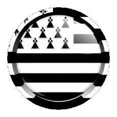 Fahnen Frankreich Regionen Bretagne Rund - Ringe 