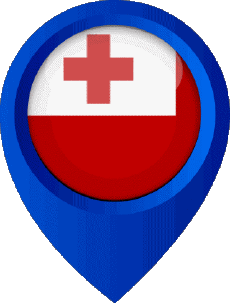 Fahnen Ozeanien Tonga Standort-Pin 