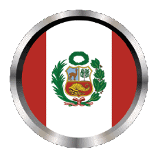 Fahnen Amerika Peru Rund - Ringe 