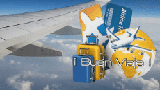 Nachrichten Spanisch Buen Viaje Animierter Hintergrund 001 