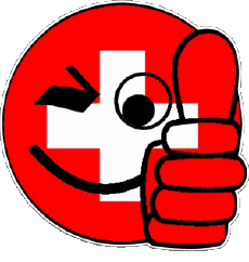 Fahnen Europa Schweiz Smiley - OK 