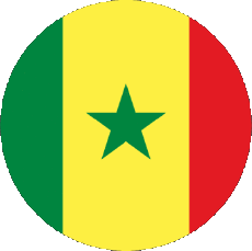 Drapeaux Afrique Sénégal Rond 