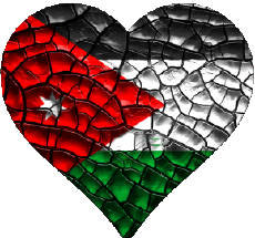 Flags Asia Jordan Heart 