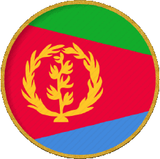 Drapeaux Afrique Erythrée Rond 