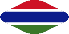 Drapeaux Afrique Gambie Ovale 02 