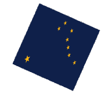 Flags America U.S.A - States Alaska Sphere - Cube 