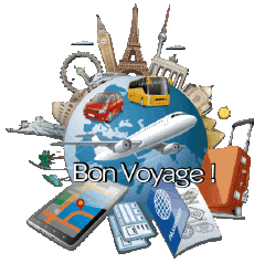 Messagi Francese Bon Voyage Sfondo trasparente 02 