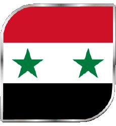 Drapeaux Asie Syrie Carré 
