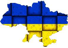 Banderas Europa Ucrania Mapa 