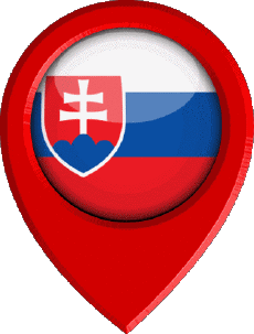 Drapeaux Europe Slovaquie Epingle de Localisation 
