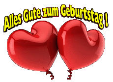 Mensajes Alemán Alles Gute zum Geburtstag Luftballons - Konfetti 005 