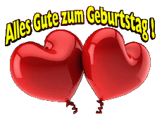 Nachrichten Deutsche Alles Gute zum Geburtstag Luftballons - Konfetti 005 