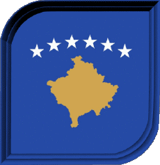 Drapeaux Europe Kosovo Carré 