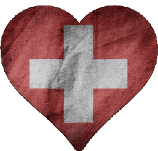 Bandiere Europa Svizzero Cuore 