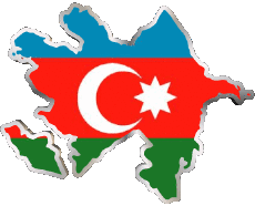 Bandiere Asia Azerbaijan Vario 