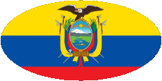 Bandiere America Ecuador Ovale 01 