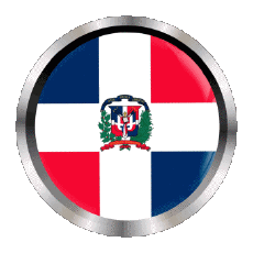 Bandiere America Repubblica Dominicana Rotondo - Anelli 