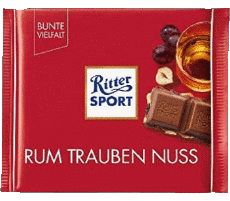 Rum Trauben nuss-Nourriture Chocolats Ritter Sport Rum Trauben nuss