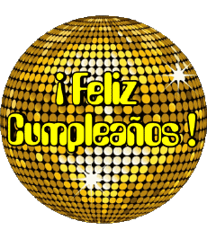 Messages Espagnol Feliz Cumpleaños Abstracto - Geométrico Fond Transparent 013 