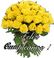 Nachrichten Spanisch Feliz Cumpleaños Floral Transparenter Hintergrund 015 