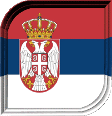 Drapeaux Europe Serbie Carré 