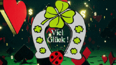 Messages German Viel Glück Animated Background 003 