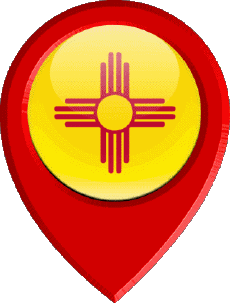 Banderas América U.S.A - Estados New Mexico Marcador de ubicación 