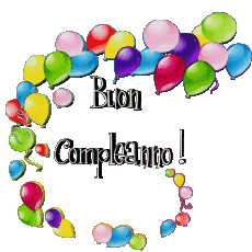 Messages Italien Buon Compleanno Palloncini - Coriandoli 012 