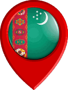 Bandiere Asia Turkmenistan Perno di posizione 