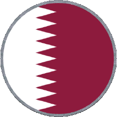 Drapeaux Asie Qatar Rond 