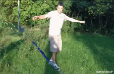 Humor -  Fun PEOPLE Tightrope Fail 