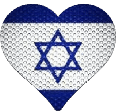 Flags Asia Israel Heart 