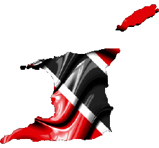 Fahnen Amerika Trinité et Tobago Karte 