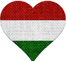 Fahnen Europa Ungarn Herz 