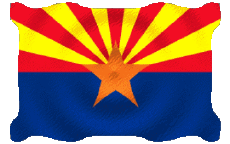 Drapeaux Amériques U.S.A - Etats Arizona Ondulation 