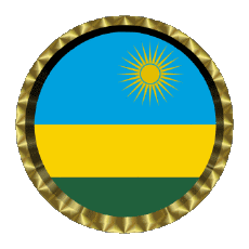 Fahnen Afrika Ruanda Rund - Ringe 