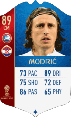 Multimedia Vídeo Juegos F I F A - Jugadores  cartas Croacia Luka Modric 