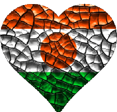 Flags Africa Niger Heart 