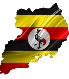 Flags Africa Uganda Map 